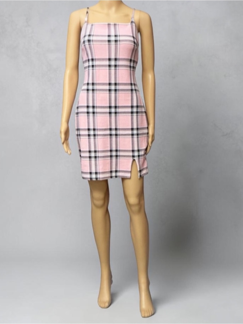 No Boundaries Pink White & Black Bodycon Dress